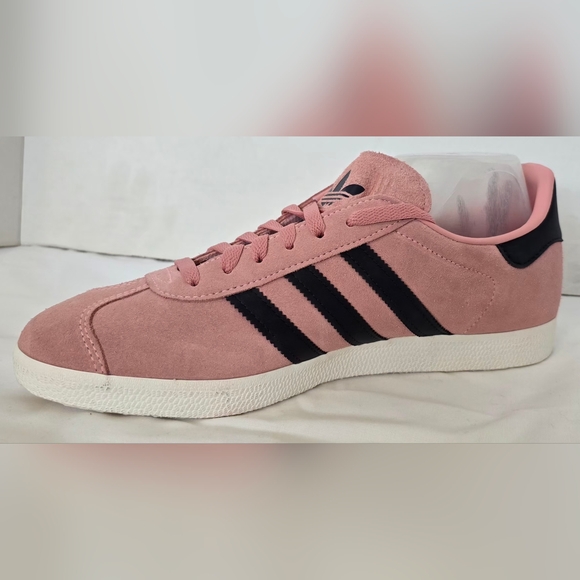 NWT Adidas Gazelle Men's Suede Sneakers Glow Pink / Aurora Black 9 1/2 - Picture 5 of 9
